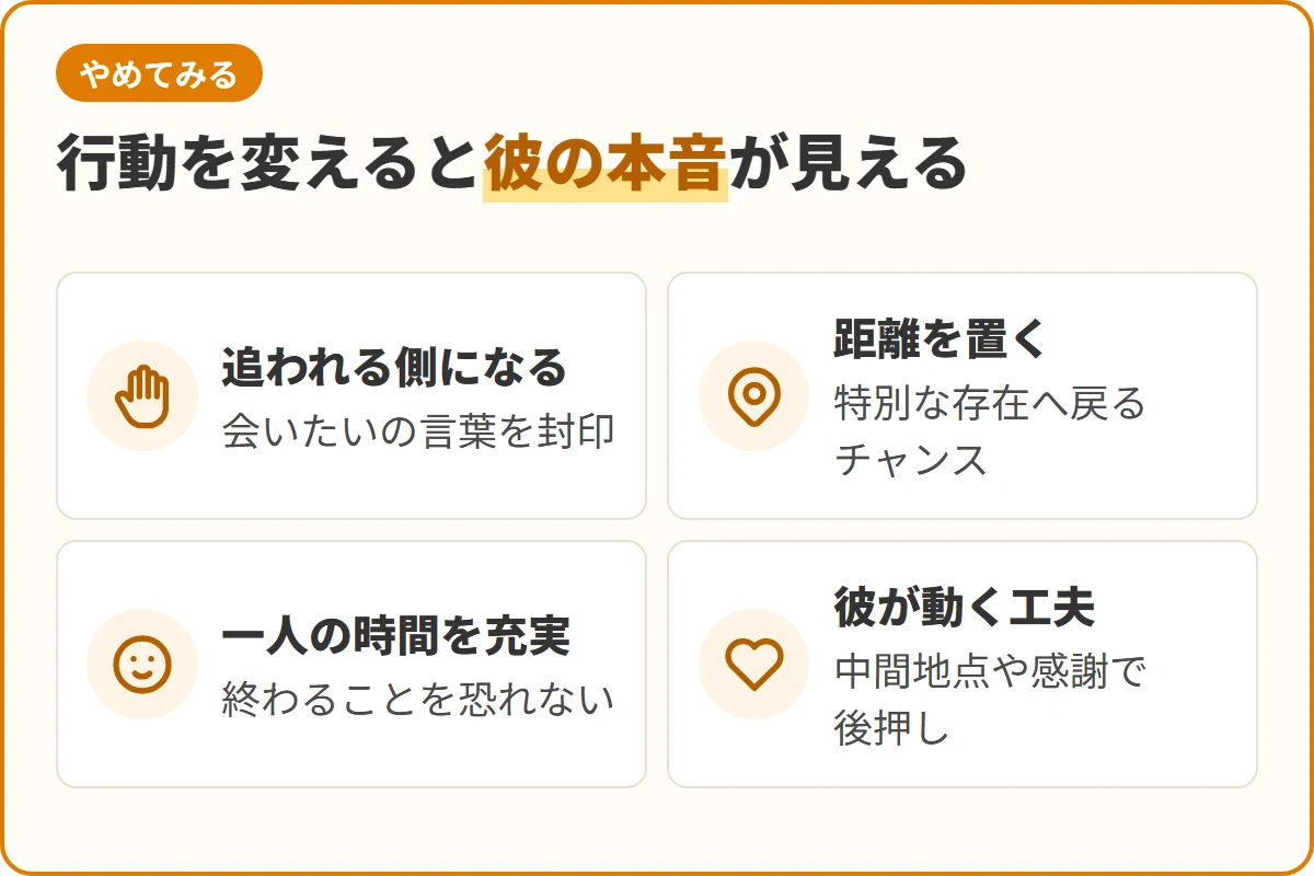 行動を変えると彼の本音が見える