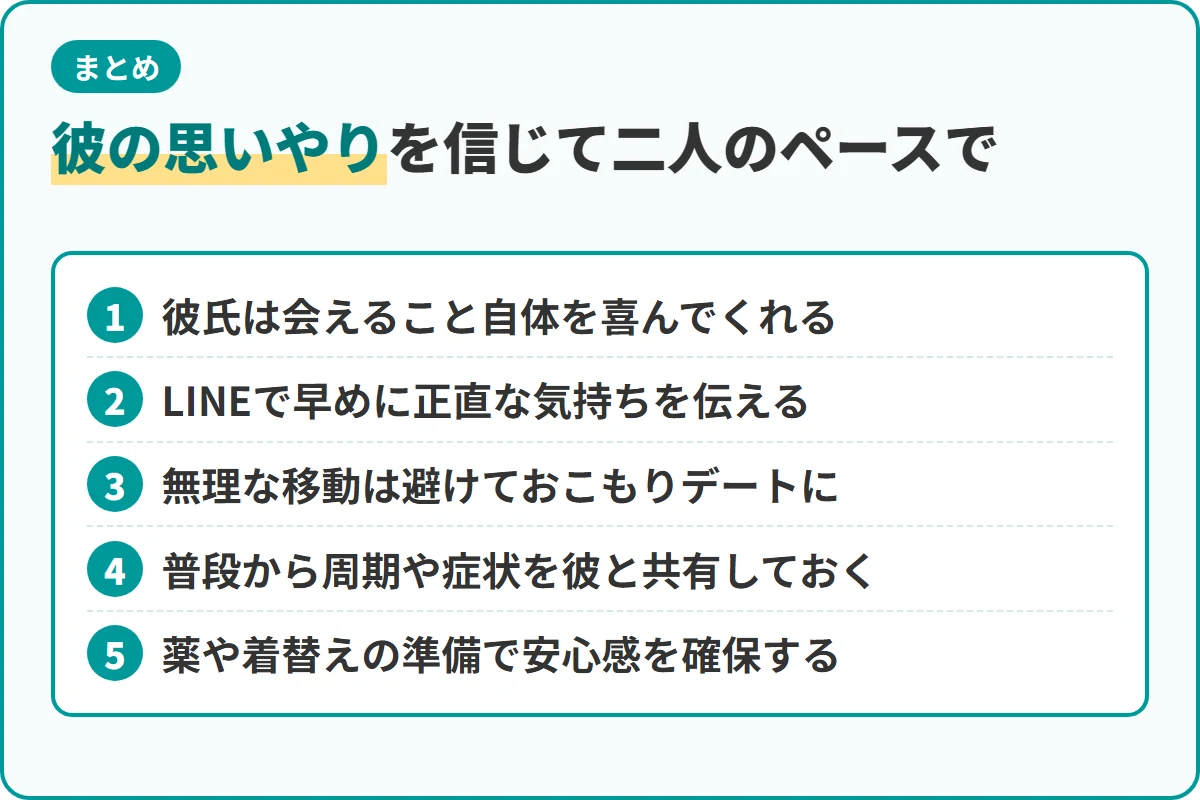 彼の思いやりを信じて二人のペースで
