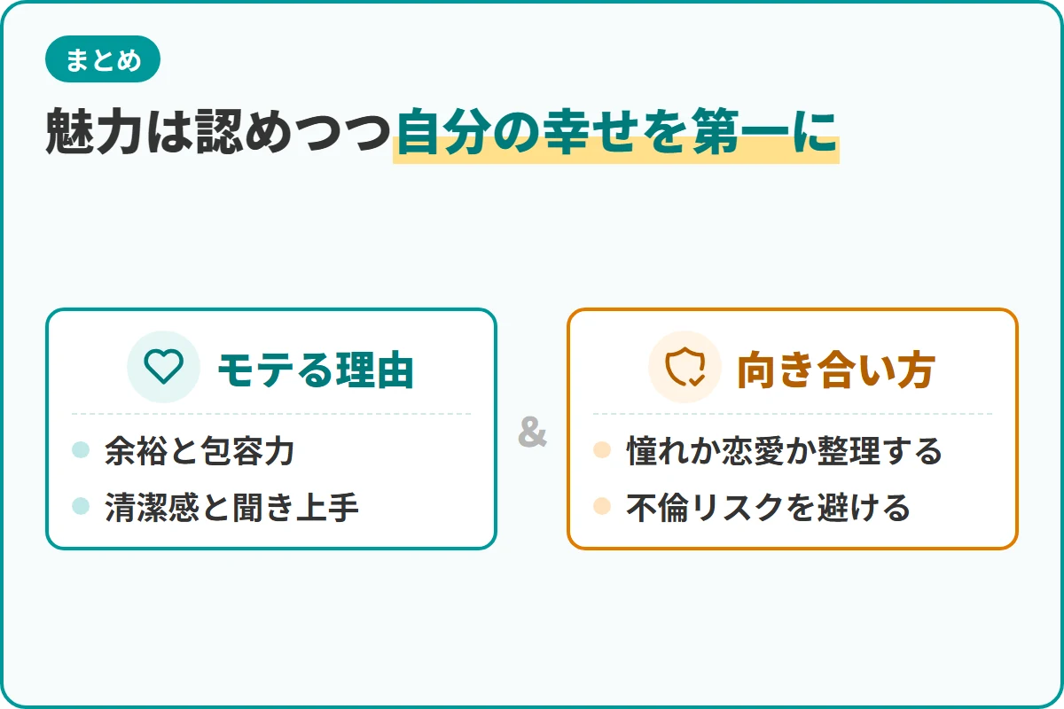 魅力は認めつつ自分の幸せを第一に