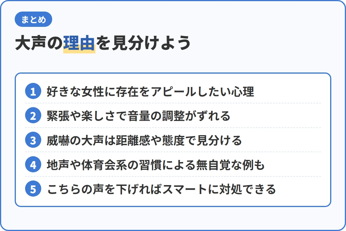 大声の理由を見分けよう