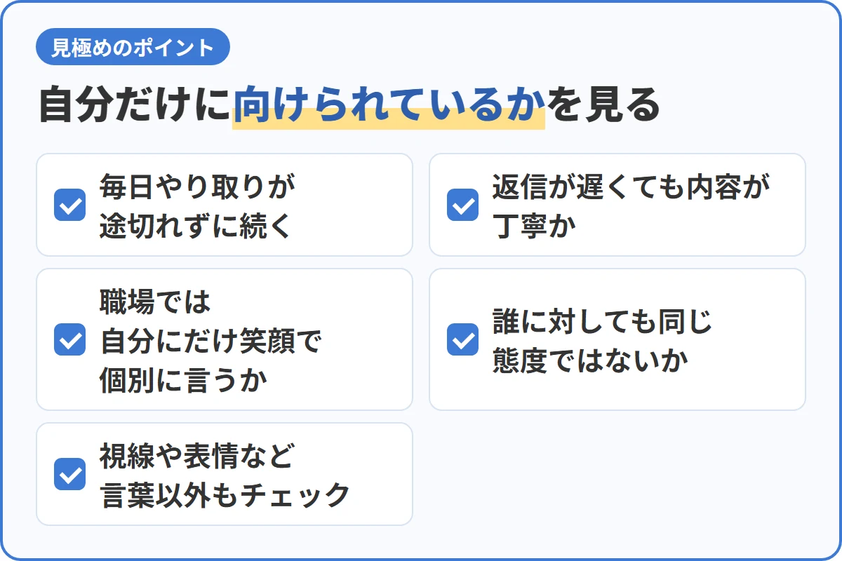 自分だけに向けられているかを見る