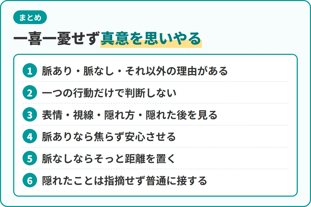 一喜一憂せず真意を思いやる