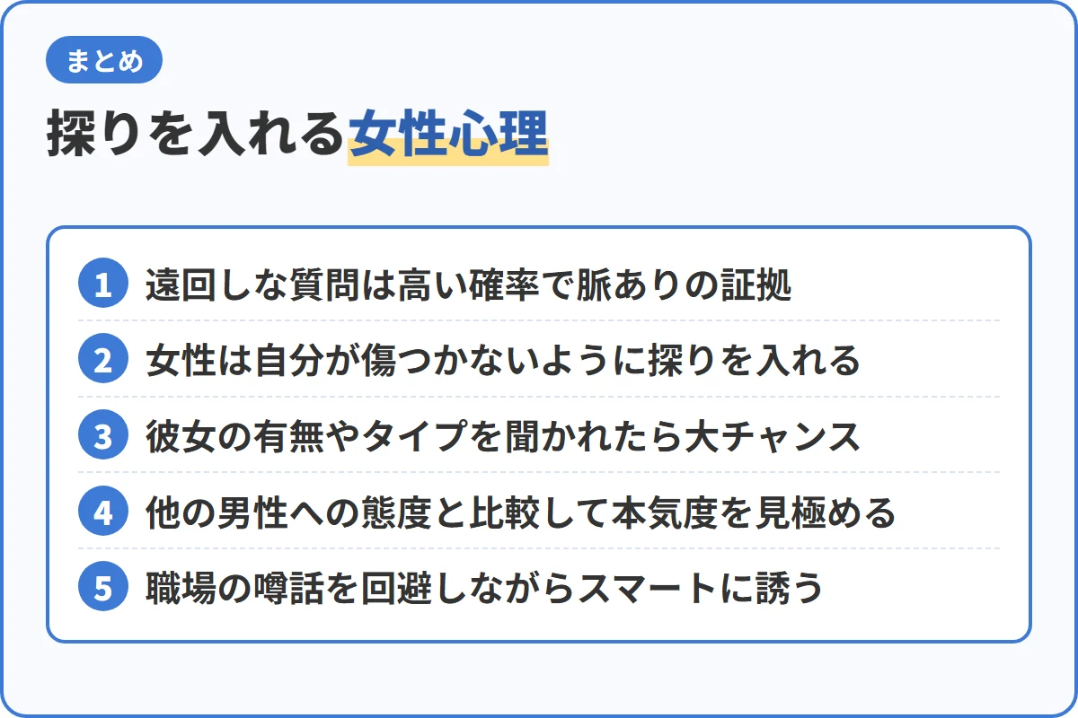 探りを入れる女性心理