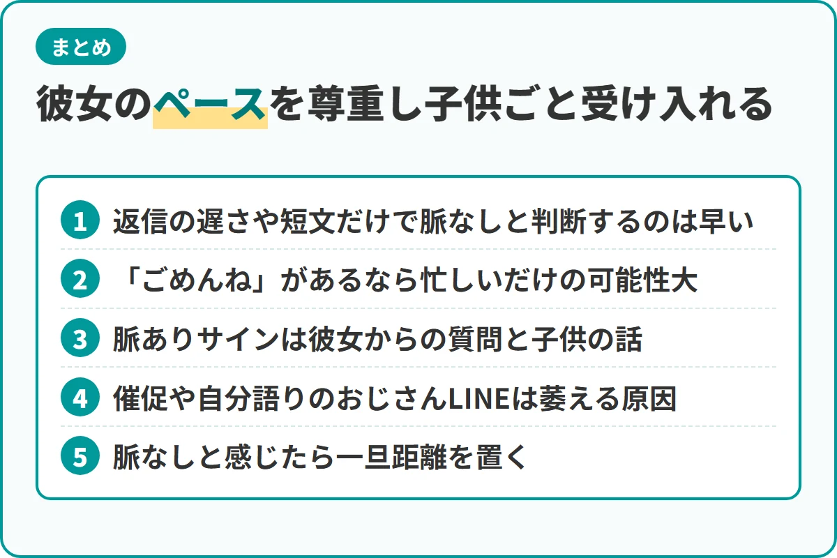 彼女のペースを尊重し子供ごと受け入れる