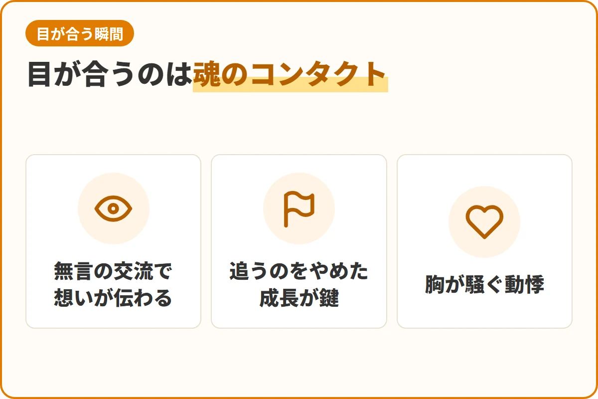 目が合うのは魂のコンタクト