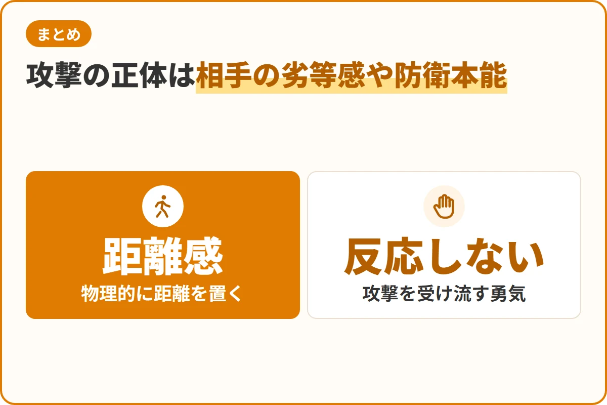 攻撃の正体は相手の劣等感や防衛本能