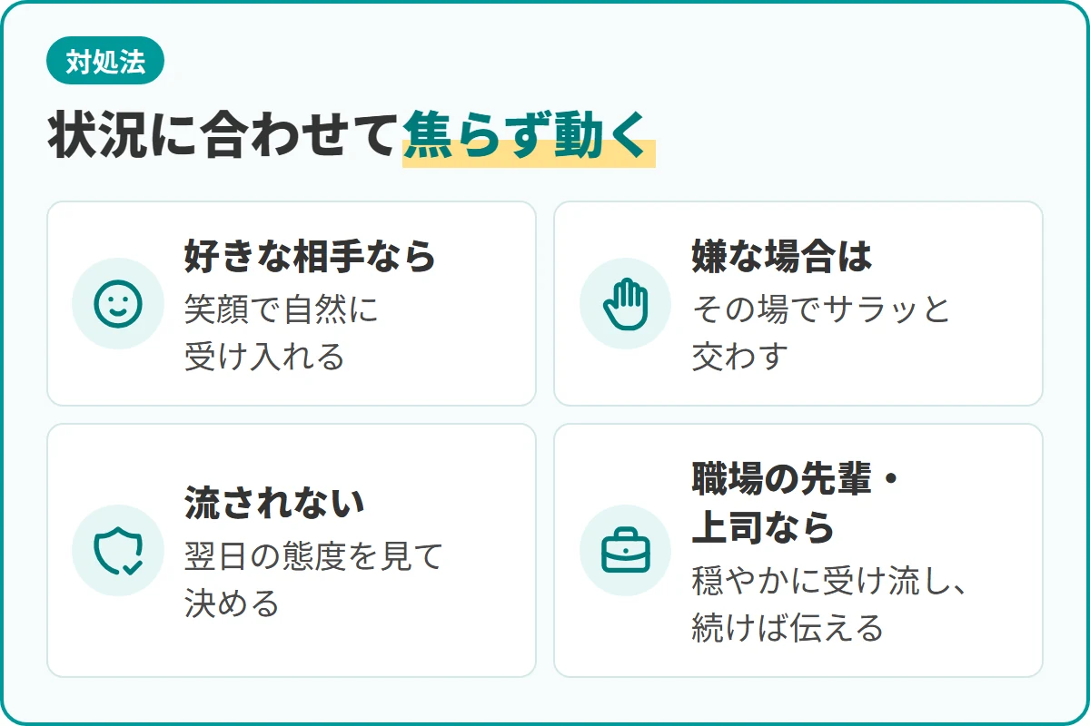 状況に合わせて焦らず動く
